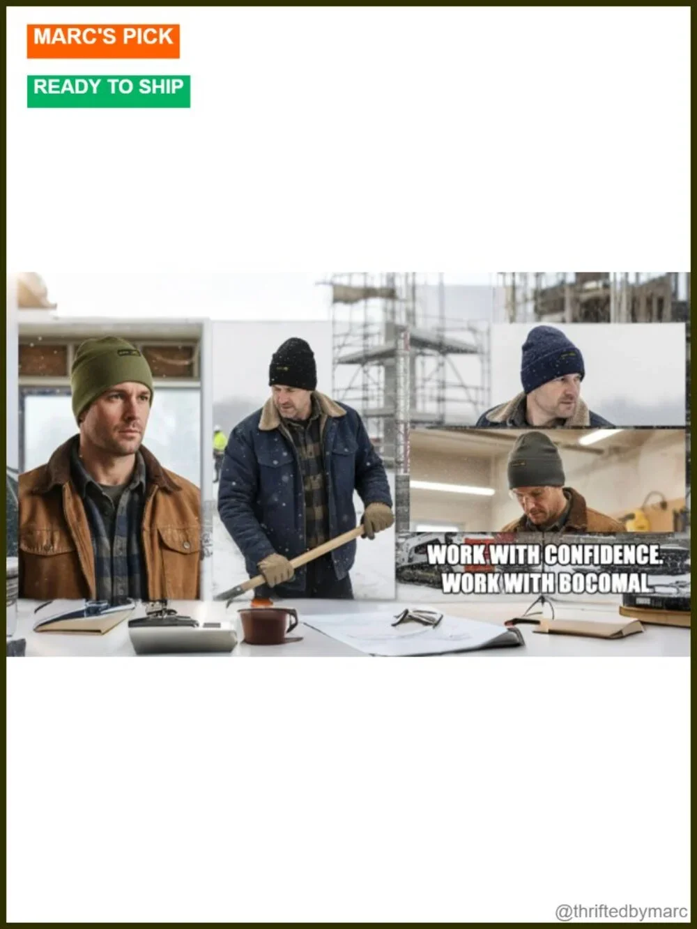 Double Layered 7oz Cotton FR Beanie - Flame Resistant Arc Rated Welding Hat